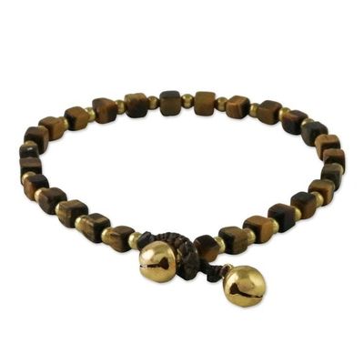 Alternate image for Handmade Tigers Eye Beaded Bracelet from Thailand Forest Walk