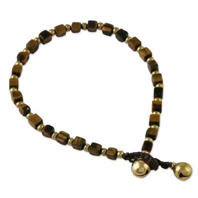 Alternate image for Handmade Tigers Eye Beaded Bracelet from Thailand Forest Walk