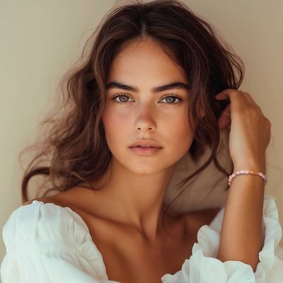 Alternate image for Birthstone Moonstone Beaded Bracelet with Brass Fish Pendant Angelic Fish