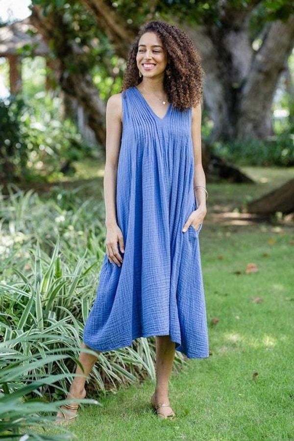Alternate image for Sleeveless Cotton A-Line Dress Day Off