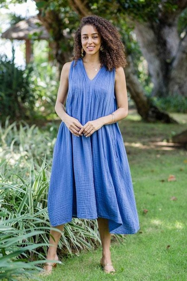 Alternate image for Sleeveless Cotton A-Line Dress Day Off