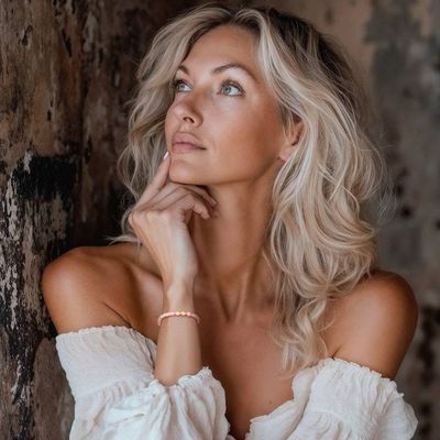 Alternate image for Multi-Gemstone Peach Pearl Beaded Bracelet in Pink Hues Triple Sweetness