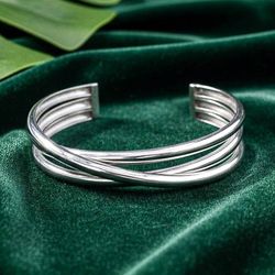 Image for Sterling Silver Cuff Bracelet Trio