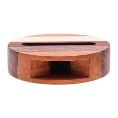 Alternate image for Hand Crafted Round Wood Smartphone Speaker Lively Sound