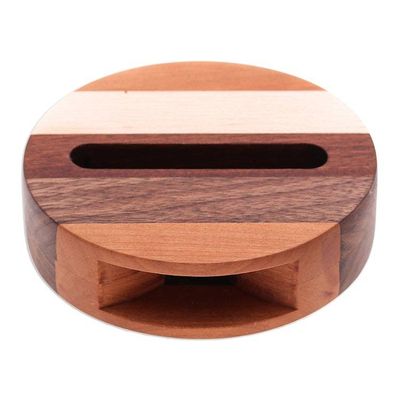 Alternate image for Hand Crafted Round Wood Smartphone Speaker Lively Sound