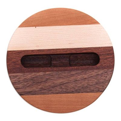 Alternate image for Hand Crafted Round Wood Smartphone Speaker Lively Sound