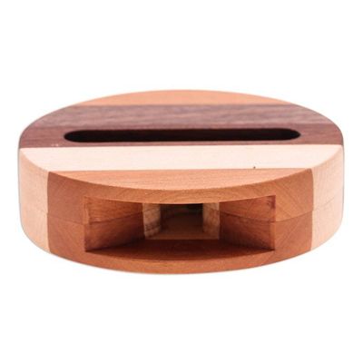 Alternate image for Hand Crafted Round Wood Smartphone Speaker Lively Sound
