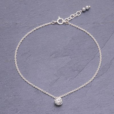 Primary image for Sterling Silver Knot Charm Ankle Bracelet Monkeys Paw