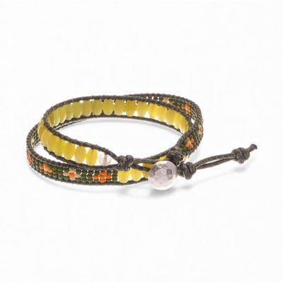 Alternate image for Bohemian-Themed Yellow and Green Serpentine Beaded Bracelet Green  Great