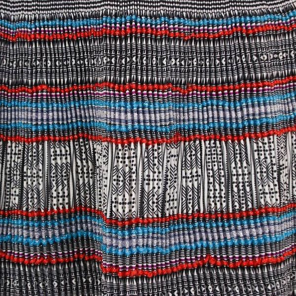 Alternate image for Hmong Hill Tribe-Inspired Cotton Blend Light Blue Dress Light Blue Heirloom