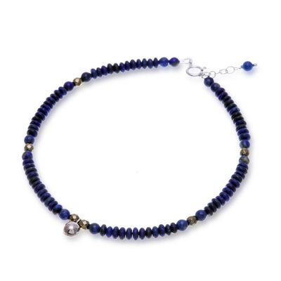Primary image for Bohemian-Inspired Lapis Lazuli and Hematite Beaded Anklet Regal Senses
