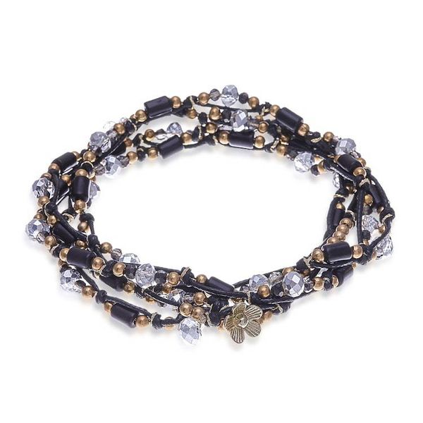 Alternate image for Black Beaded Wrap Bracelet from Thailand Night Party