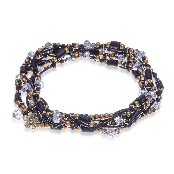 Alternate image for Black Beaded Wrap Bracelet from Thailand Night Party