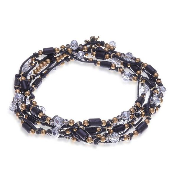 Alternate image for Black Beaded Wrap Bracelet from Thailand Night Party