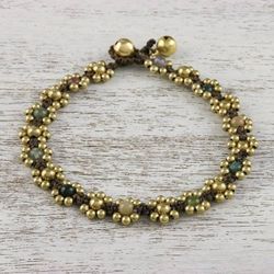 Image for Agate Adjustable Beaded Anklet from Thailand Musical Dream