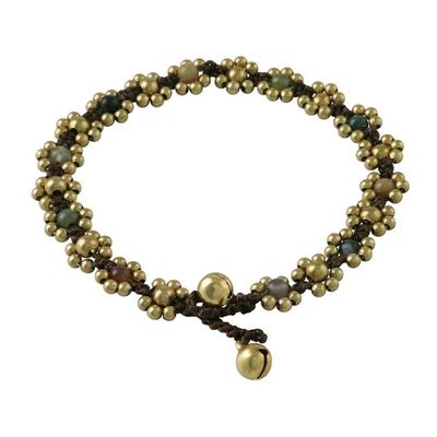 Alternate image for Agate Adjustable Beaded Anklet from Thailand Musical Dream