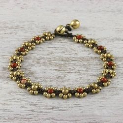 Image for Jasper Adjustable Beaded Anklet from Thailand Musical Dream