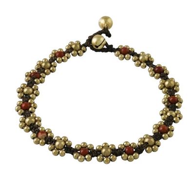 Alternate image for Jasper Adjustable Beaded Anklet from Thailand Musical Dream