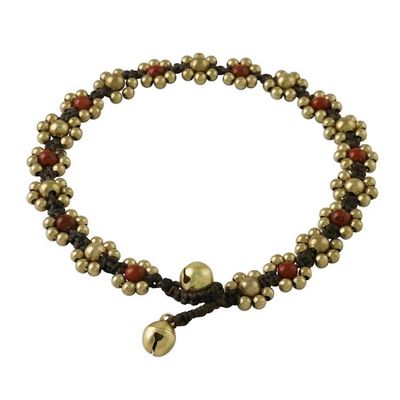 Alternate image for Jasper Adjustable Beaded Anklet from Thailand Musical Dream