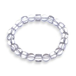 Image for Clear Quartz Beaded Stretch Bracelet Handmade in Thailand Crystalline Flair