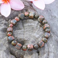 Image for Bohemian Handcrafted Jasper Beaded Stretch Bracelet Unique Flair
