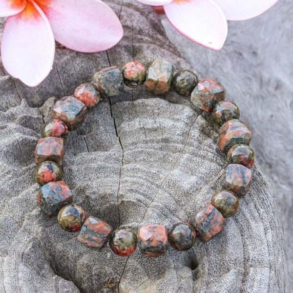 Alternate image for Bohemian Handcrafted Jasper Beaded Stretch Bracelet Unique Flair