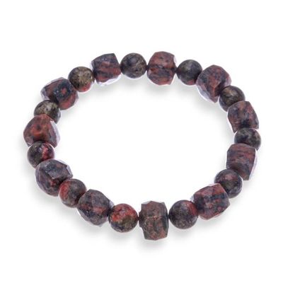 Alternate image for Bohemian Handcrafted Jasper Beaded Stretch Bracelet Unique Flair