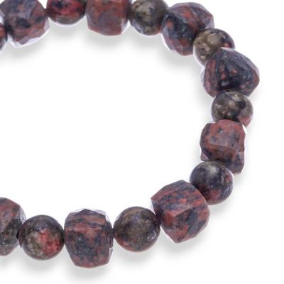 Alternate image for Bohemian Handcrafted Jasper Beaded Stretch Bracelet Unique Flair