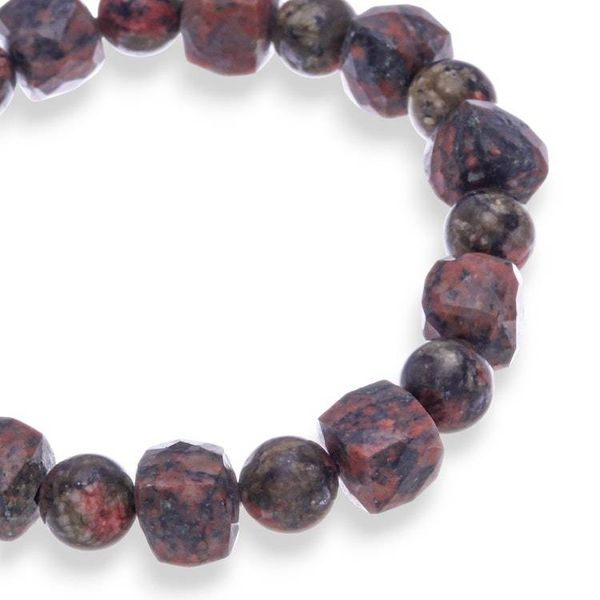 Alternate image for Bohemian Handcrafted Jasper Beaded Stretch Bracelet Unique Flair