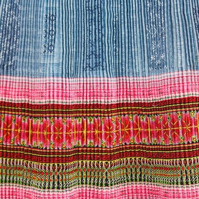 Alternate image for Hmong Hill Tribe-Inspired Blush Cotton Blend A-Line Dress Blush Heirloom