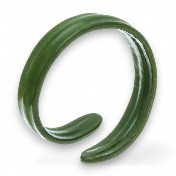Alternate image for Handcrafted Green Adjustable Unisex Leather Cuff Bracelet Embrace Glamour