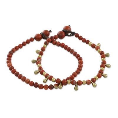 Alternate image for Jasper Beaded Bracelets from Thailand Pair Beautiful Forever