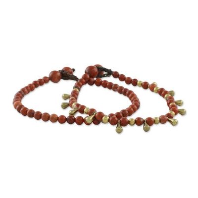 Alternate image for Jasper Beaded Bracelets from Thailand Pair Beautiful Forever
