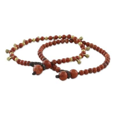 Alternate image for Jasper Beaded Bracelets from Thailand Pair Beautiful Forever