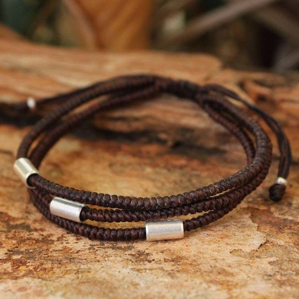 Alternate image for Silver Braided Bracelet Hill Tribe Friend