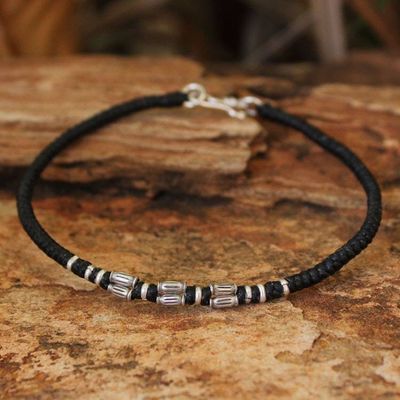 Primary image for Hand Crafted Silver Braided Bracelet Hill Tribe Smile
