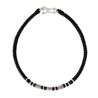 Alternate image for Hand Crafted Silver Braided Bracelet Hill Tribe Smile