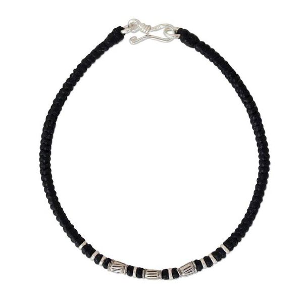 Alternate image for Hand Crafted Silver Braided Bracelet Hill Tribe Smile