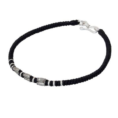 Alternate image for Hand Crafted Silver Braided Bracelet Hill Tribe Smile