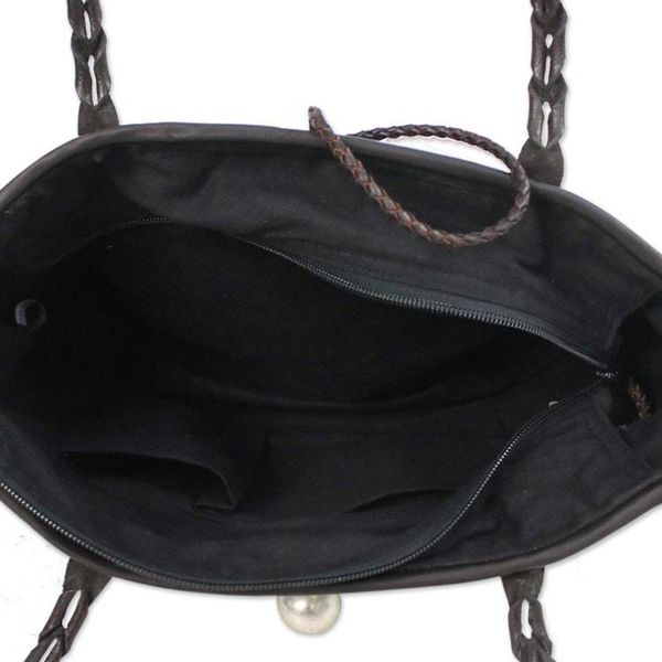 Alternate image for Sapphire Patchwork Cotton Blend Shoulder Bag from Thailand Sapphire Geometry
