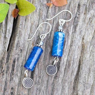 Alternate image for Hill Tribe-Themed Lapis Lazuli and Hematite Dangle Earrings True Powers