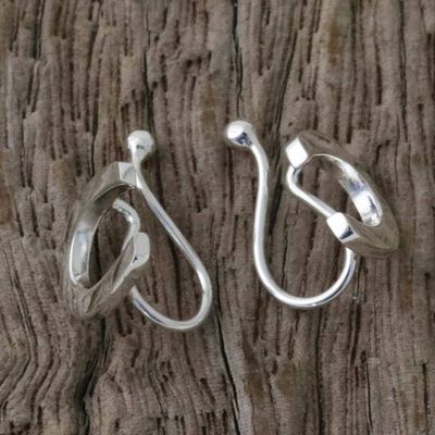 Alternate image for 925 Sterling Silver Horseshoe Ear Cuffs from Thailand Horseshoe Luck