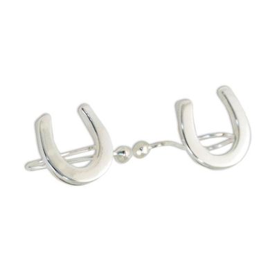 Alternate image for 925 Sterling Silver Horseshoe Ear Cuffs from Thailand Horseshoe Luck