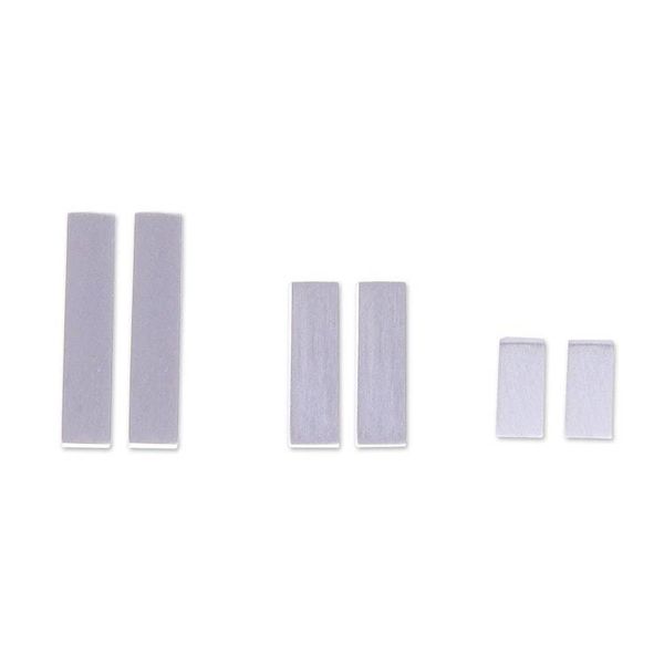 Alternate image for Minimalist Brushed-Satin Sterling Silver Bar Earrings Minimalist Vibe