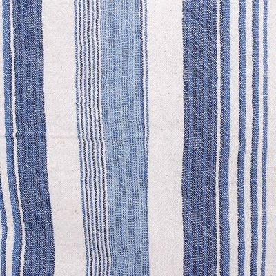 Alternate image for Blue and White Striped Cotton Hobo Handbag Blue Mood