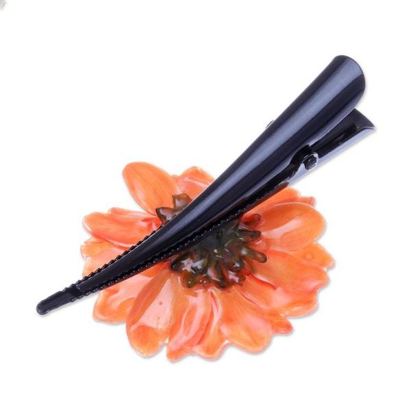 Alternate image for Natural Orange Aster Hair Clip from Thailand Orange Aster Passion