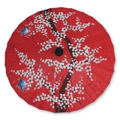 Alternate image for Thai Cherry Blossom Saa Paper and Bamboo Parasol Cherry Blossoms