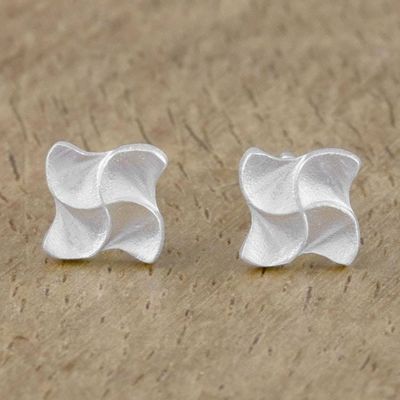 Primary image for Pinwheel-Shaped Sterling Silver Stud Earrings from Thailand Gleaming Pinwheels