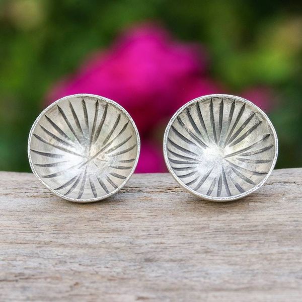 Alternate image for Ear Tunnel Plug-Inspired 950 Silver Double-Sided Earrings Bold Flair