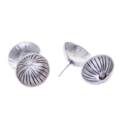 Alternate image for Ear Tunnel Plug-Inspired 950 Silver Double-Sided Earrings Bold Flair